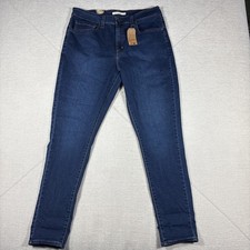 Levi's 721 High Rise Skinny Jeans Women Sz 33 Blue Ankle Stretch Denim Dark NWT