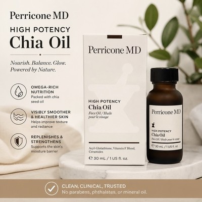Perricone MD High Potency Chia Face Oil 1 Fl Oz. ~ New In Box