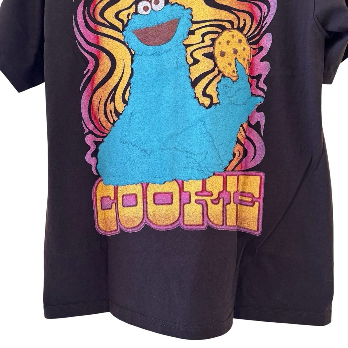 Nike Cookie Monster “Om Nom Nom” Parody Shirt Modern VTG Reprint