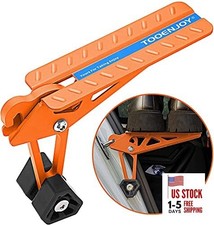 TOOENJOY Universal Fit Car Door Step, Foldable Roof Rack Door Step Up on Orange