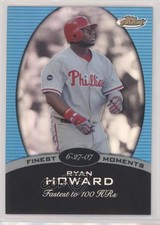 2008 Topps Finest Finest Moments Blue Refractor 16/299 Ryan Howard #FM-RH 7uo