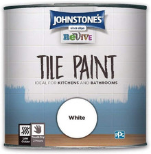 Johnstone'S Revive - Tile Paint - White - Upcycling Paint - Gloss Finish 750 Ml