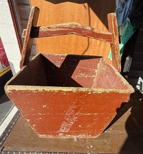 Antique Chinese Wooden Grain Container with Handle