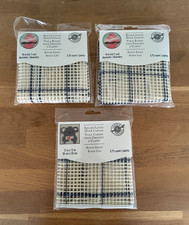 Set of 3 Loops  Threads Latch Hook Canvases: 2 Round, 1 Square