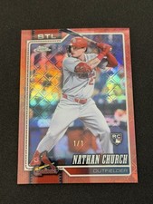 Marketplace image: 2026 Topps Chrome RC #192 Nathan Church Rose Gold Logofractor Refractor 1/1