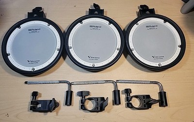 3 Pack - Roland PDX-6a Mesh Pads w/ rack clamps & L rods - No cables - Pdx #3G3