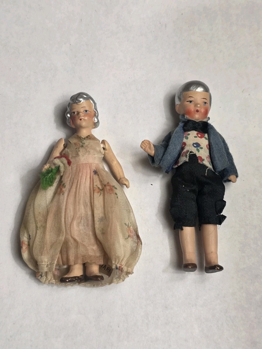 Antique PR HERTWIG German Bisque Dollhouse Miniature Dolls MAN