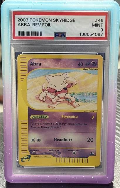 2003 POKEMON SKYRIDGE #46 ABRA-REVERSE FOIL PSA 9 (LOW POP)