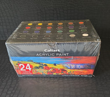 Caliart Acrylic Paint Set 24 Colors 59ml (2oz) NEW Sealed Non-Toxic Artist Craft