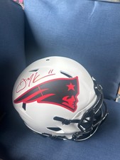 Julian Edelman signed with JSA cert. Full Size Authentic Patriots Helmet