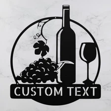 Custom Wine Bar Metal Art Personalized Alcohol Drinking Sign Shop Patio Decor