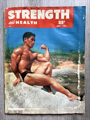 STRENGTH & HEALTH Magazine YAS KUZUHARA + MR AMERICA + WL JUL 1955 VOL 23 NO 7