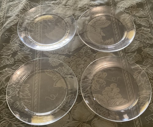 Set of 4 Arcoroc Classique 6-3/8" Clear Salad Dessert Plates  More Available EUC