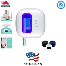UV-C Toothbrush Sanitizer, Portable Cleaner, Travel Cover, Magnetic Holder, a...