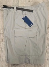 Huk Mens Fishing Shorts SMALL Quick Drying Creekbed Cargo Lt Gray 7" Inseam NEW
