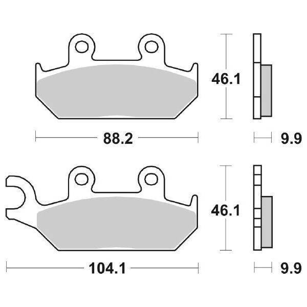 BremsbeläGe Vorne SBS 650 Hs Yamaha XT E (3UW 3TB 4PT) 600 1990 2003-image