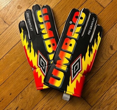 Umbro Pro Gauntlet Goalkeeper Gloves 1996 Flame NOS Torwarthandschuhe Gr 10.5