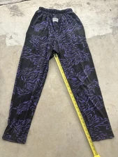 Vintage 90s Black Purple Zubaz Pants L