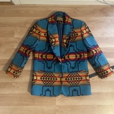 Vintage Knockabouts Pendleton Jacket Womens Wool Blazer USA Aztec Size
