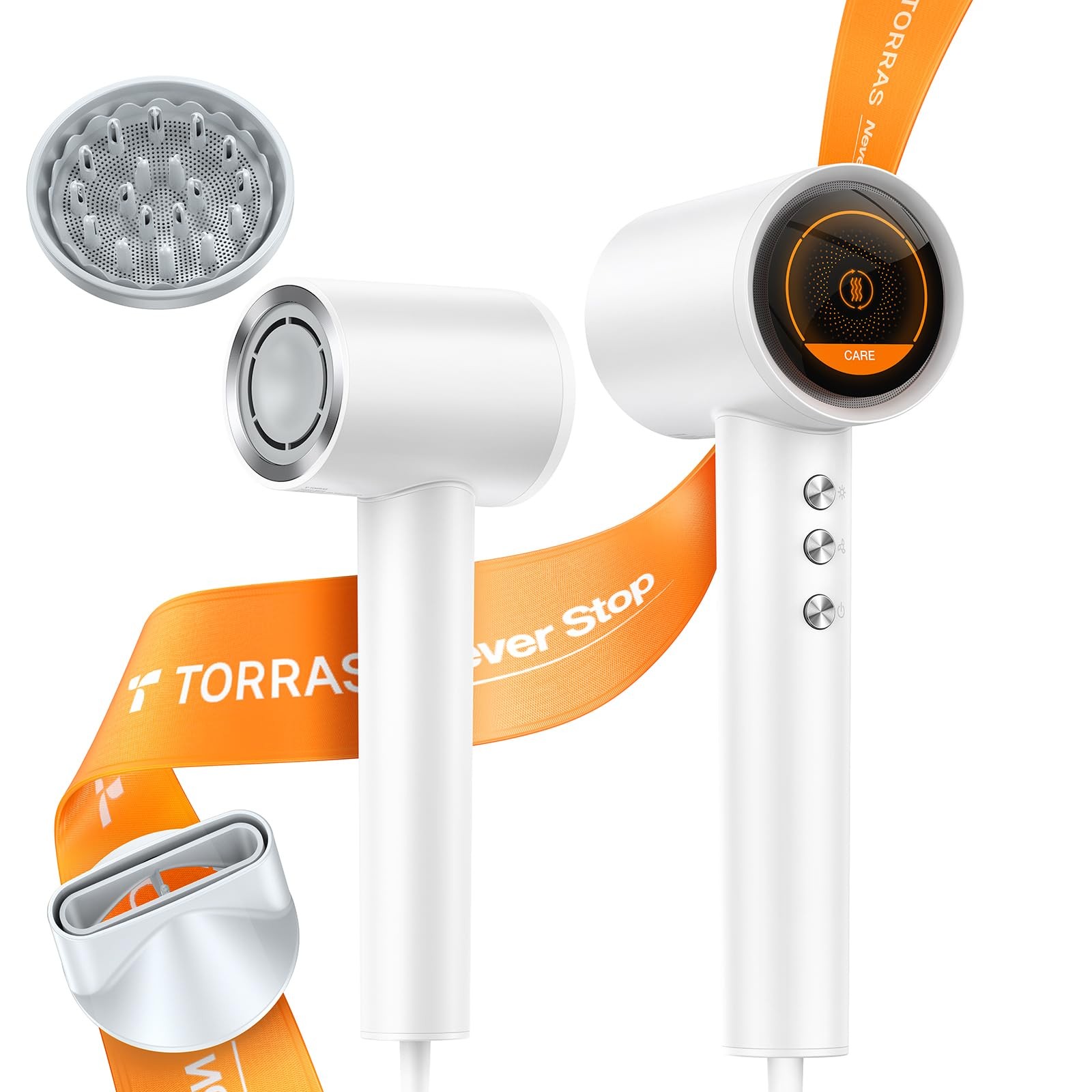 [Secado rápido instantáneo/cuidado inteligente del cabello] Secador de pelo Torras aire grande _