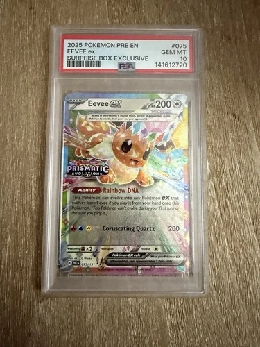 Pokémon TCG Eevee EX 075/131 Sealed Stamped Promo Psa 10