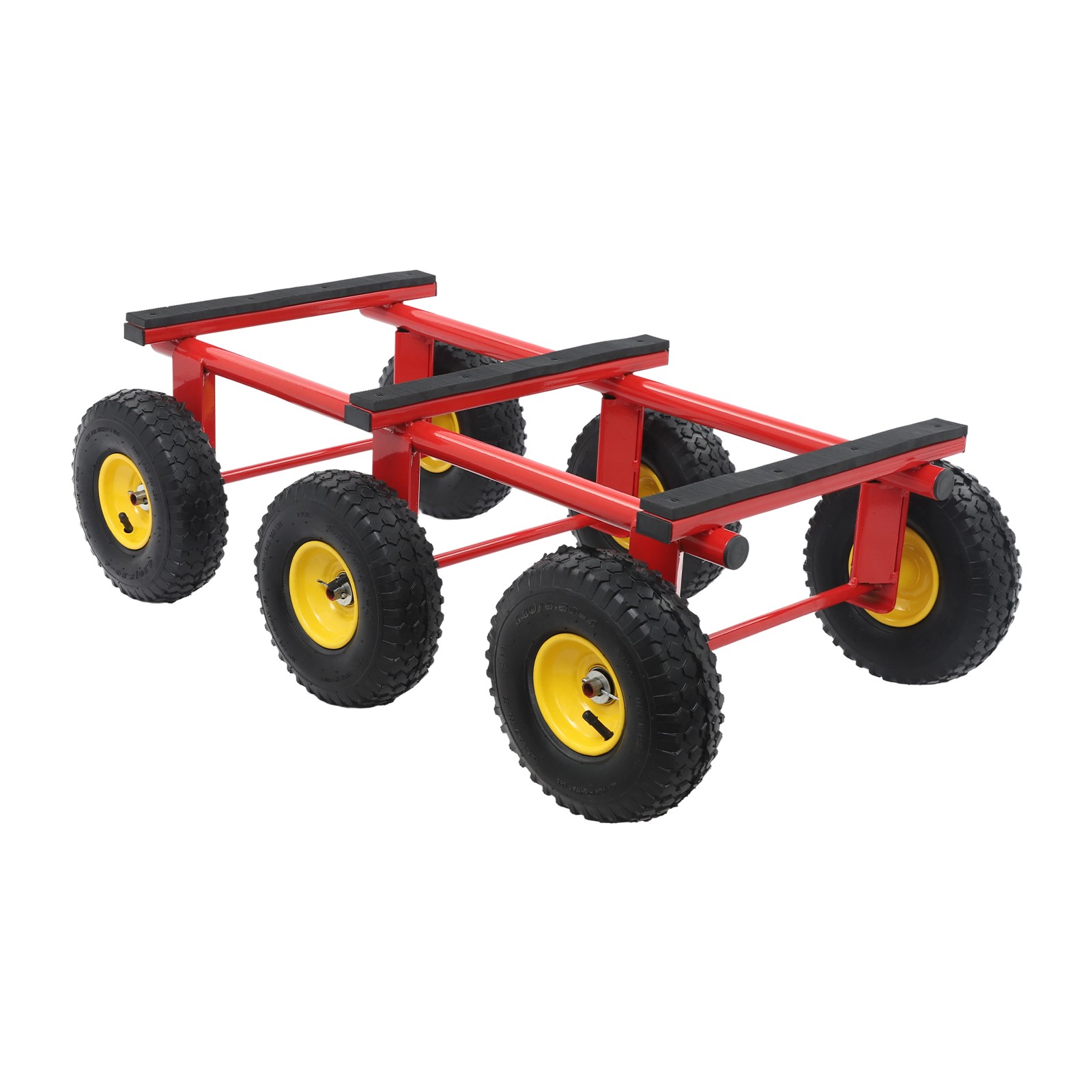 All Terrain Dolly 1200lb Capacity 35x18 Inch with 6x10 Pneumatic Wheels Red