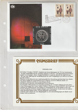 ECU Numisbriefe gest. Marken der NL kpl. mit Münzen oder Medailien mit Album