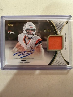 2026 Topps Flagship🔥Bo Nix🔥 10/99 Patch, Auto🔥 Jersey Match🔥 Broncos