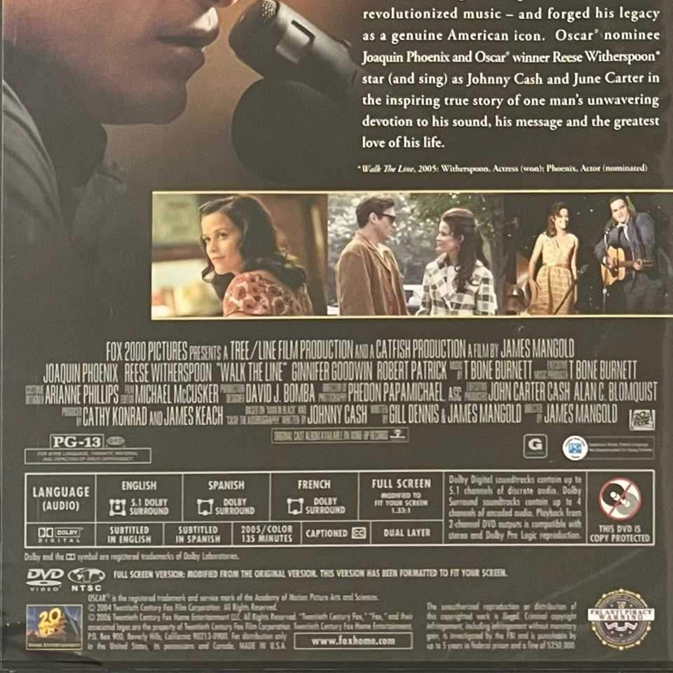 Walk The Line (DVD, 2005) Full Screen Edition - NEW SEALED - Image 3 of 3