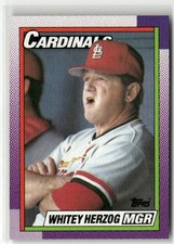 1990 TOPPS #261 WHITEY HERZOG ST. LOUIS CARDINALS