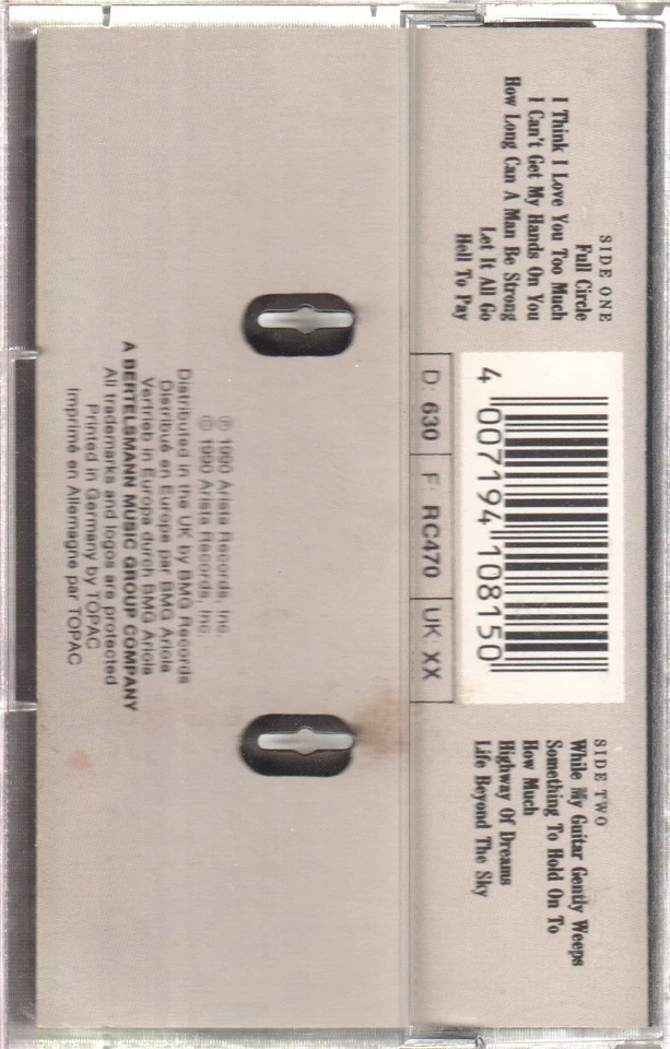 Jeff Healey Band Hell To Pay cassette Europe Arista 1990 cassettte 410815 - Image 2 of 2