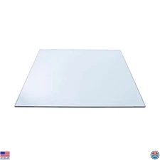 STONELITE FURNITURE 36 inch Square Tempered Glass Table Top with 1/4 inch