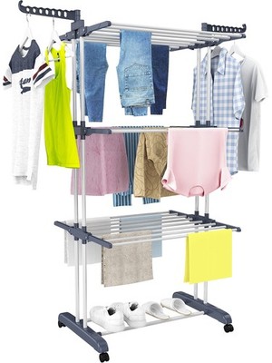 Clothes Drying Rack, Oversized 4Tier67.7'' High Foldable Stainless Steel Dryin...