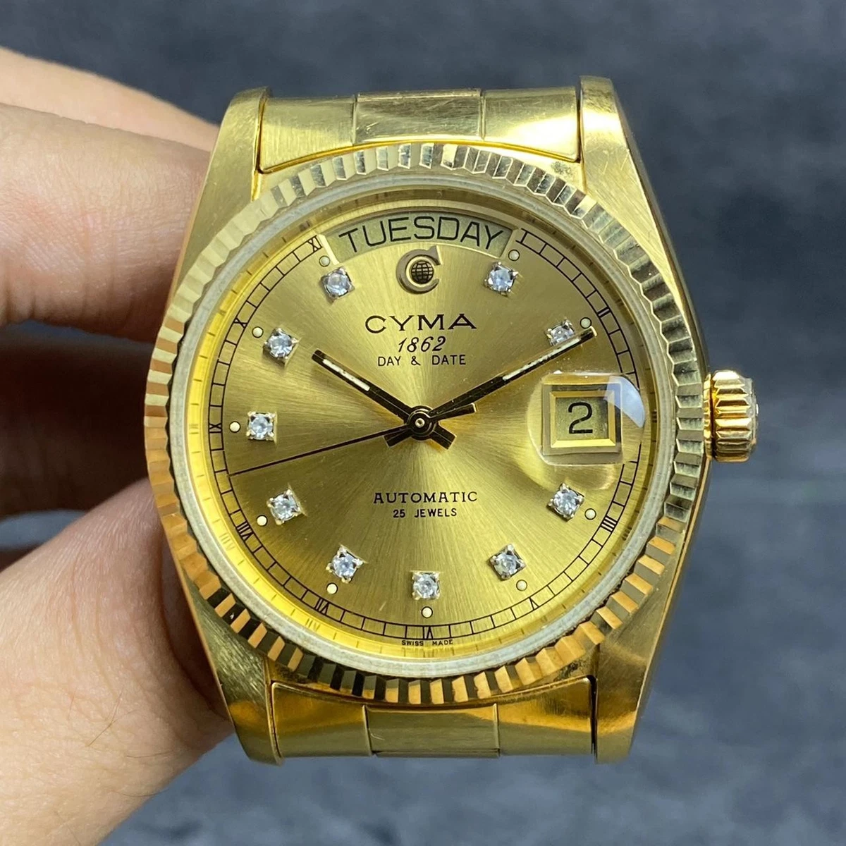 Cyma Gold Plated Band Men Wristwatches for sale | eBay