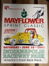 1995 Mayflower Sprint Classic Race Program, IRP, Cover Signed by Tony Stewart