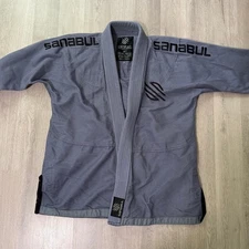 Sanabul Gray Black A1 Jiu Jitsu Martial Arts Top Jacket