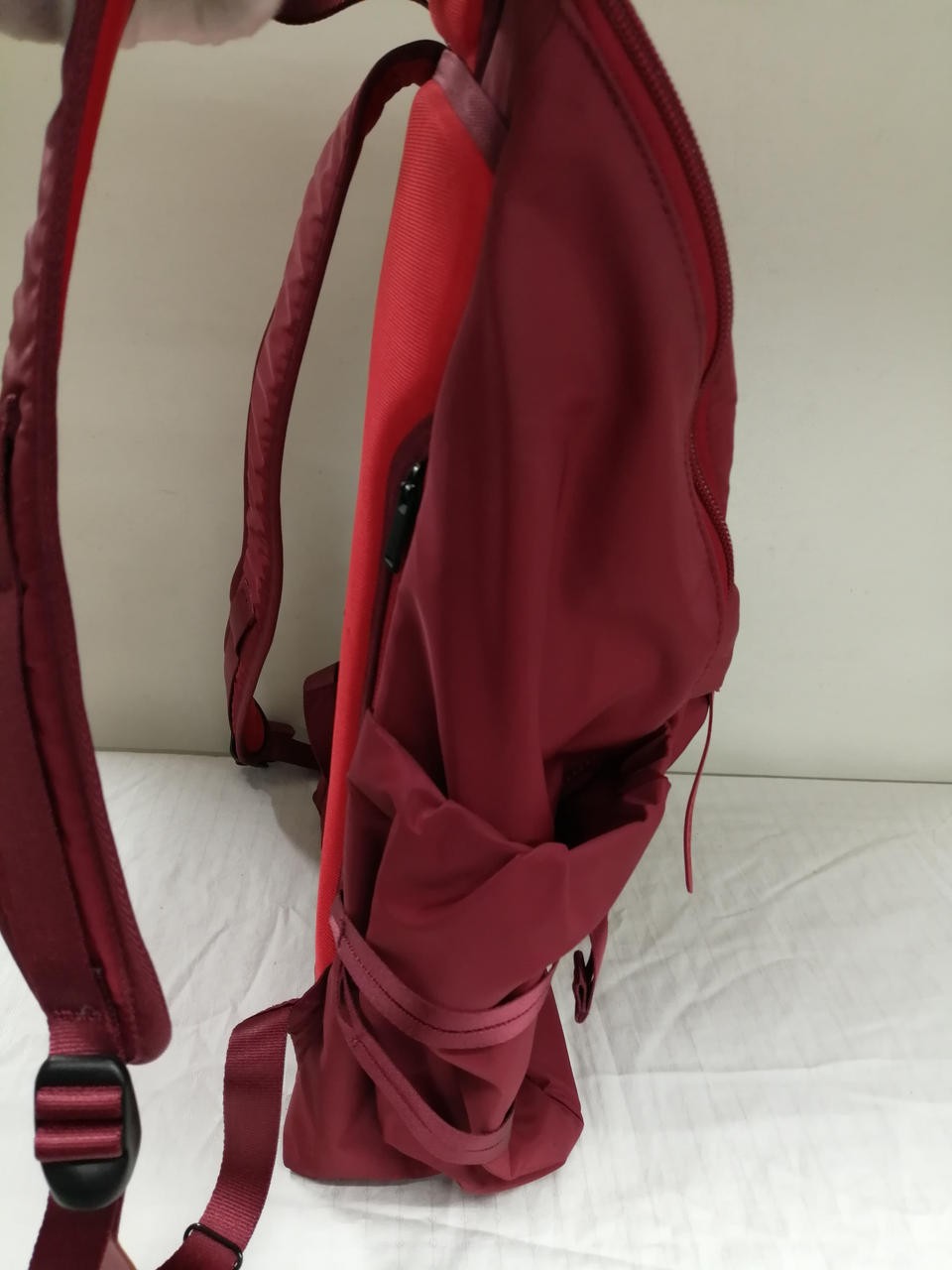 CAPE BACKPACK Model RED Missing Handle Stain PORT… - image 3