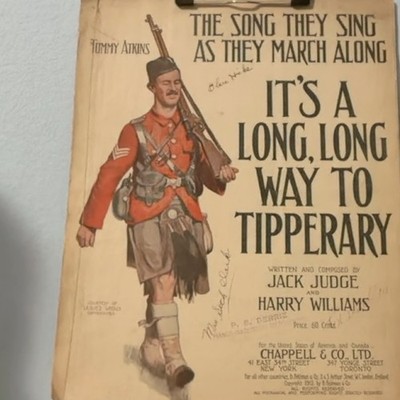 It's a Long, Long Way to Tipperary Vintage Sheet Music Jack Judge Piano Voice