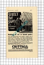 Crittall Greenhouses Ltd Kensington London - 1936 Small Advert