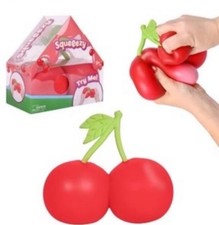 Sunny Days Squeeezy Cherries Viral Squish Squishy Jumbo Fidget Toy Red Cherry