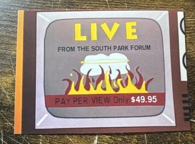 1998 South Park Card #41 Pay Per View Live. Good/evil Fight