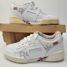 Reebok Workout Plus Junior Alter The Icons White Navy DV4658 Kids Youth Size 4.5