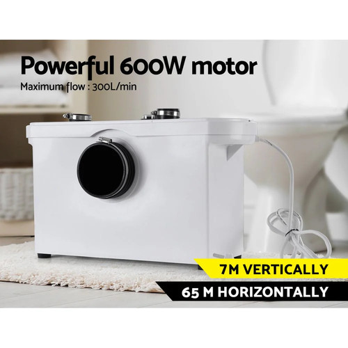 Giantz Macerator Sewerage Pump Waste Water Marine Toilet Disposal Unit Laundry - Picture 4 of 8