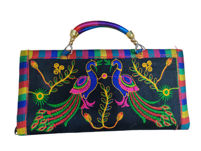 @ Rajasthani Jaipuri Embroidered Clutch Bag For Women & Girls N114