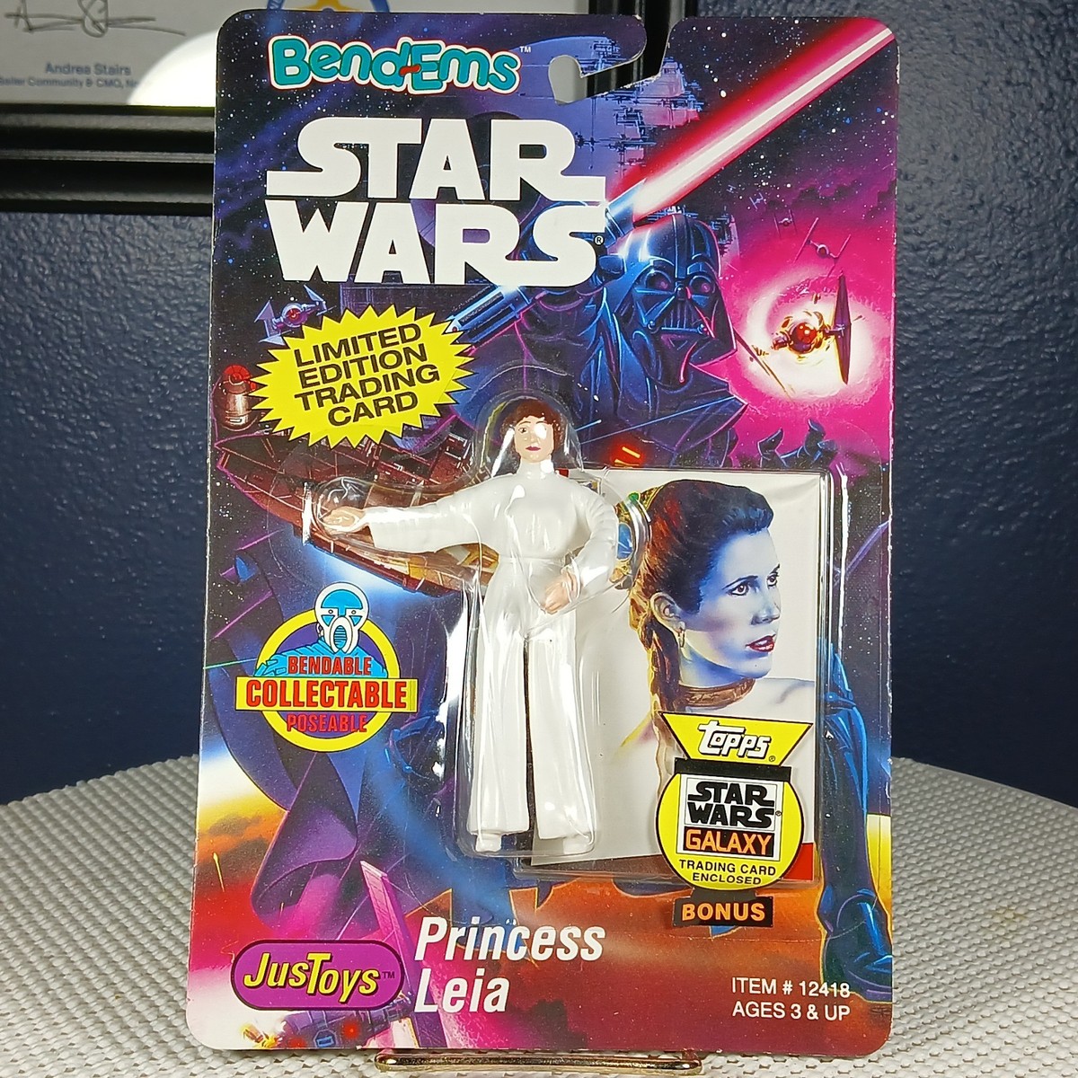 NEW 1993 Star Wars Princess Leia Topps Bend-Ems 4.5