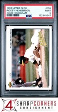 1992 UPPER DECK #155 RICKEY HENDERSON HOF GOLD HOLOGRAM PSA 9