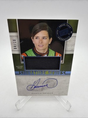 2014 Press Pass Signature Series Danica Patrick Relic Auto /10 NASCAR On Card