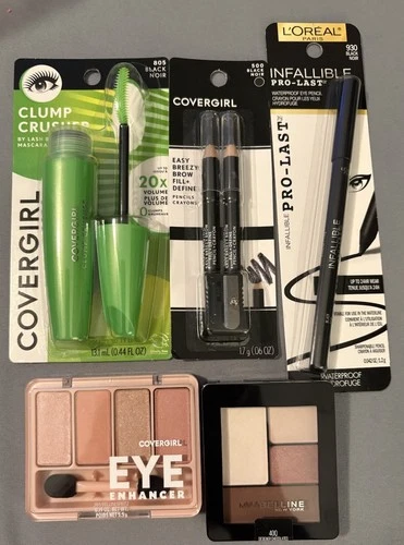 Lot Of Makeup-Mascara, Eyeshadows & Eyeliners- Covergirl, Maybelline & L’Oréal  - product listing photo