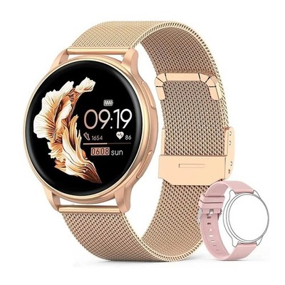 Smartwatch Damen Herren Bluetooth Fitness Tracker Herzfrequenz Android iOS