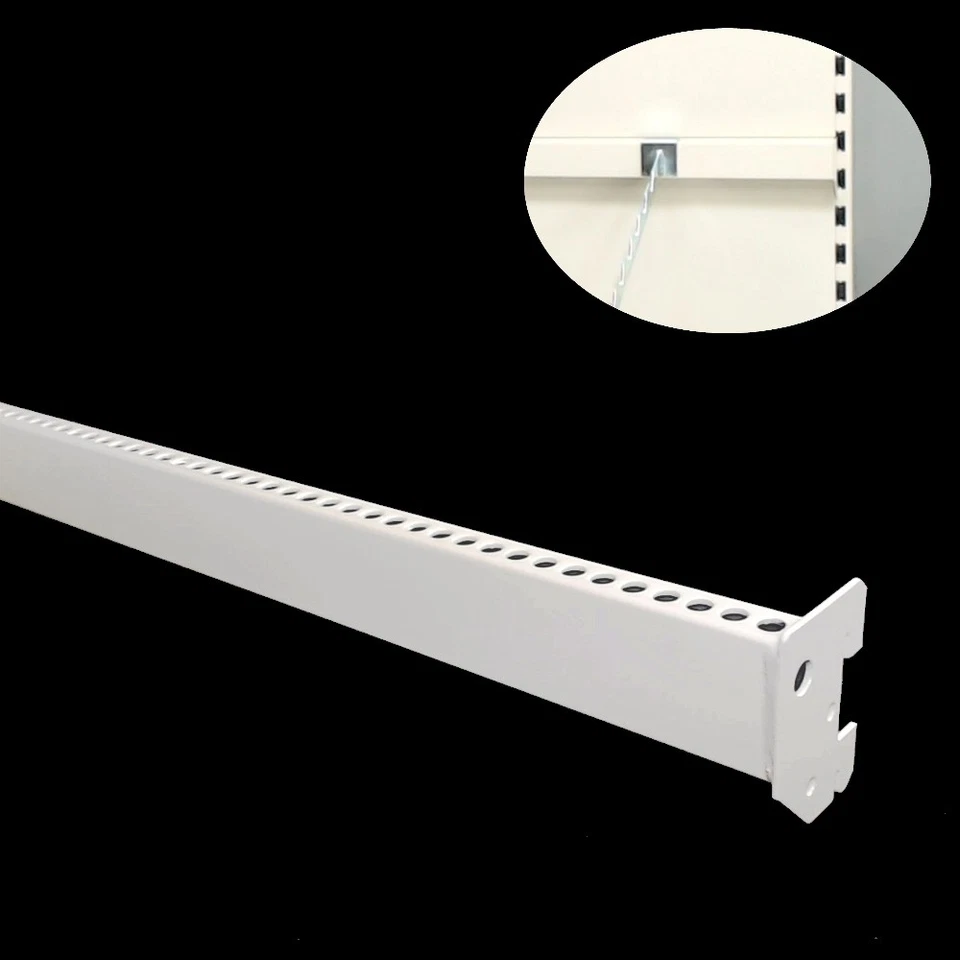 RT7122= 1x Trageschiene 50x20 gelocht L125 jw für Tegometall Wandregal Gondel